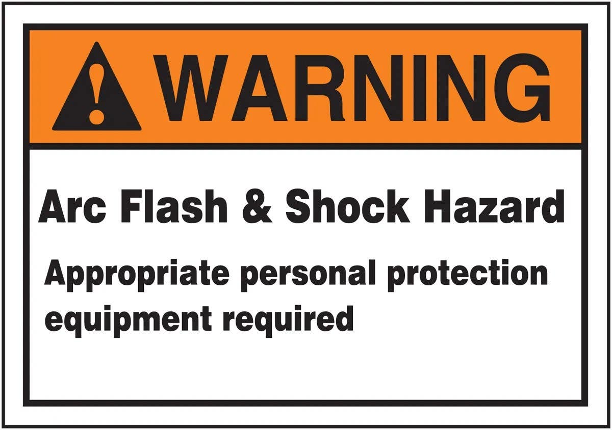 AccuformNMC LELC372 ANSI Warning Safetylabel, Arc Flash & Shock Hazard…, Adhesive Dura-Vinyl, 3-1/2" H x 5" W