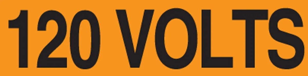 AccuformNMC LELC40 Voltage Markers, 120 Volts, Adhesive Vinyl