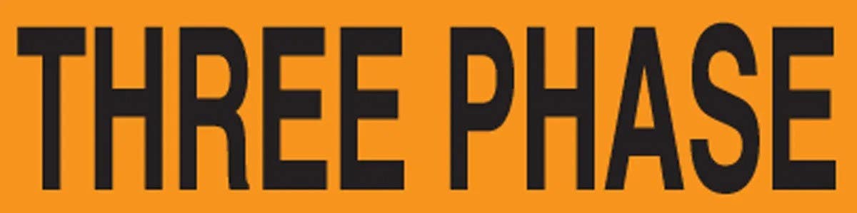 AccuformNMC LELC57 Voltage Marker, Three Phase, Adhesive Vinyl