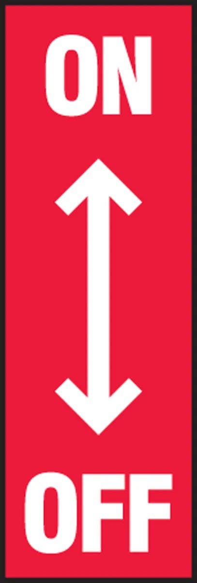 AccuformNMC LELC907XVE On Off Label, Adhesive Dura Vinyl, 6" H x 2" W