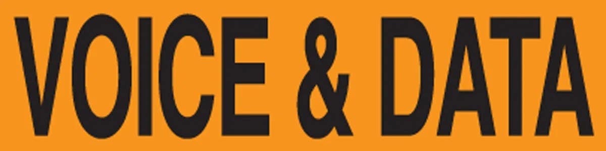 AccuformNMC LELC96 Voltage Markers, Voice And Data, Adhesive Vinyl