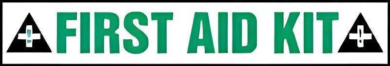 AccuformNMC LFSD507 Safety Label, First Aid Kit, Adhesive Dura-Vinyl, 1" H x 6" W