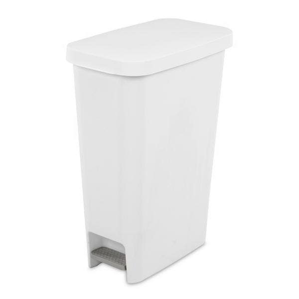 Sterilite 10588004 11 Gallon Slim StepOn Wastebasket
