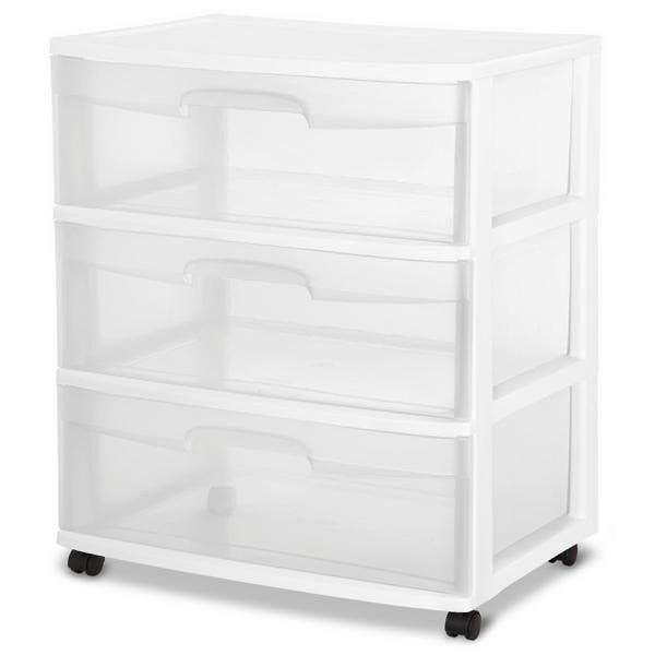Sterilite 2 3 Drawer Cart, 26" (H) X 15" (D)
