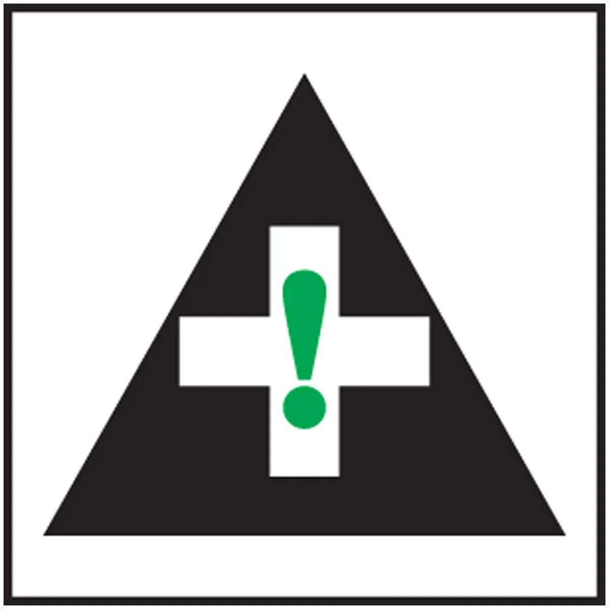 AccuformNMC LFSD917 First Aid Symbol, Adhesive Vinyl, 1" x 1", 10/Pk