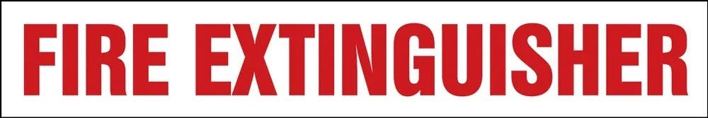 AccuformNMC LFXG424 Fire Safety Label, Fire Extinguisher, Adhesive Dura-Vinyl, 4" H x 24" W