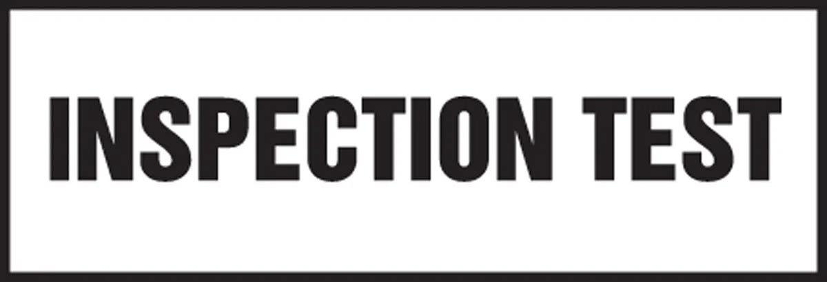 AccuformNMC LFXG478XVE Fire Safety Label, Inspection Test, Adhesive Dura Vinyl, 2" H x 6" W