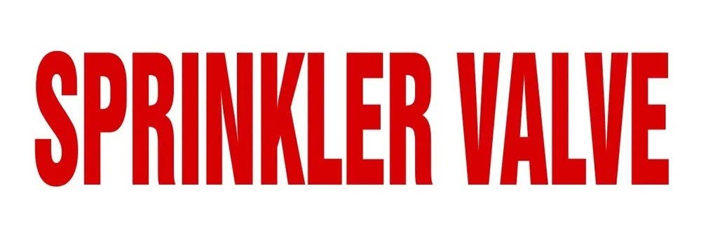 AccuformNMC LFXG507 Fire Safety Label, Sprinkler Valve, Adhesive Dura Vinyl, 4" H x 12" W