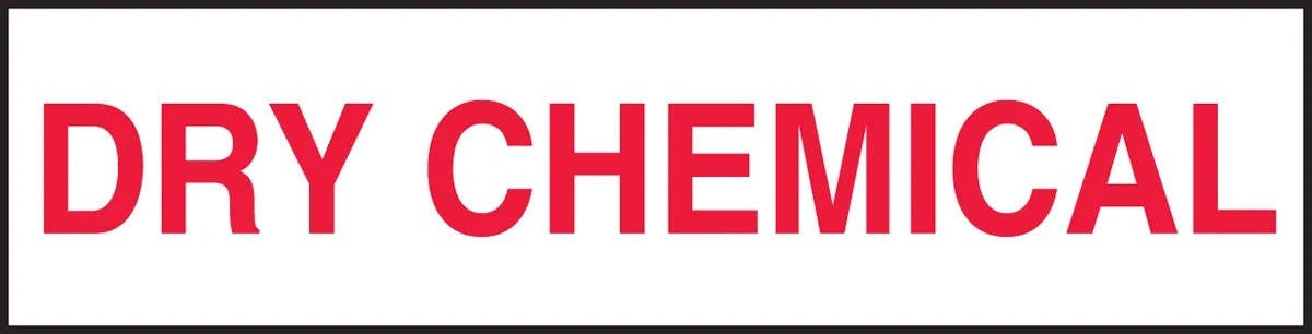 AccuformNMC LFXG541 Fire Safety Label, Dry Chemical, Adhesive Dura-Vinyl, 2" H x 8" W