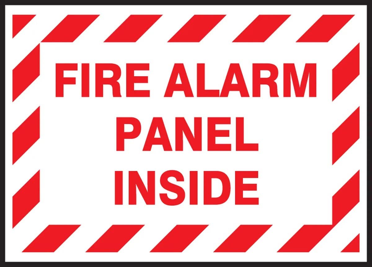 AccuformNMC LFXG544VSP Safety Label, Fire Alarm Panel Inside, Adhesive Vinyl, 5/Pk