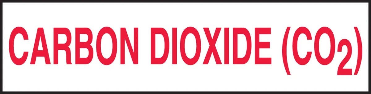 AccuformNMC LFXG547 Fire Safety Label, Carbon Dioxide (Co2), Adhesive Dura-Vinyl, 2" H x 8" W
