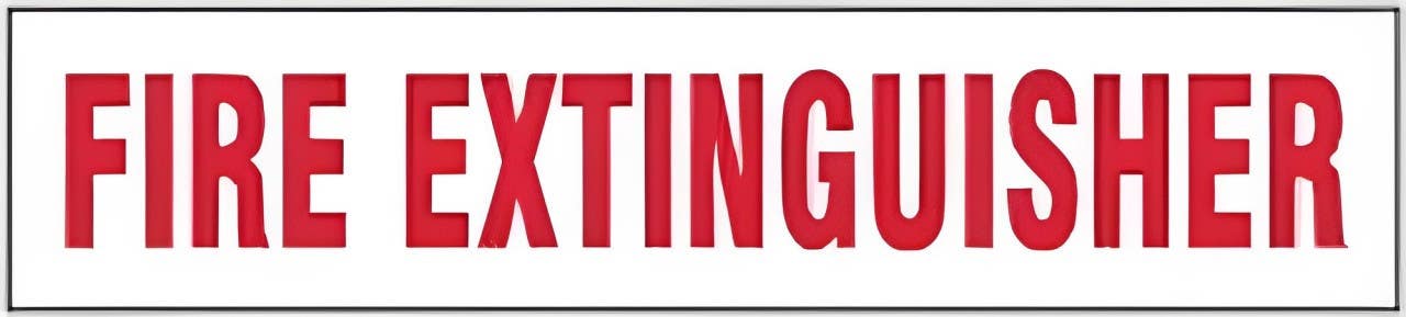 AccuformNMC LFXG564XVE Fire Extinguisher Label, Fire Extinguisher, Adhesive Dura Vinyl, 2" H x 9" W