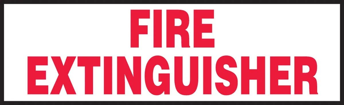 AccuformNMC LFXG570VSP Safety Label, Fire Extinguisher, Adhesive Vinyl, 3" H x 10" W, 5/Pk