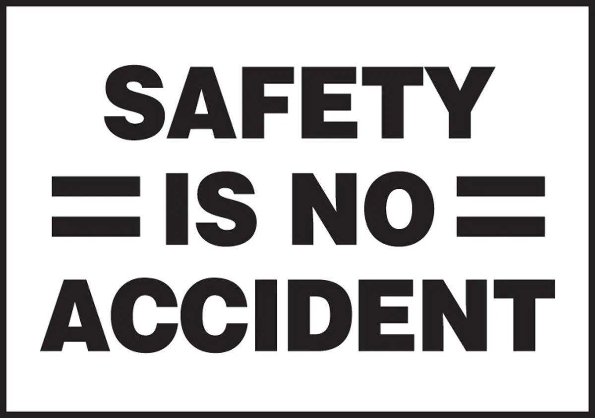 AccuformNMC LGNF508VSP Safety Label, Safety Is No Accident, Adhesive Vinyl, 3-1/2" H x 5" W, 5/Pk