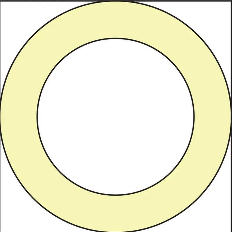 AccuformNMC LHR712 Glow Floor Shape, Circle, Lumi-Glow Flex, 4-1/4" x 4-1/4"