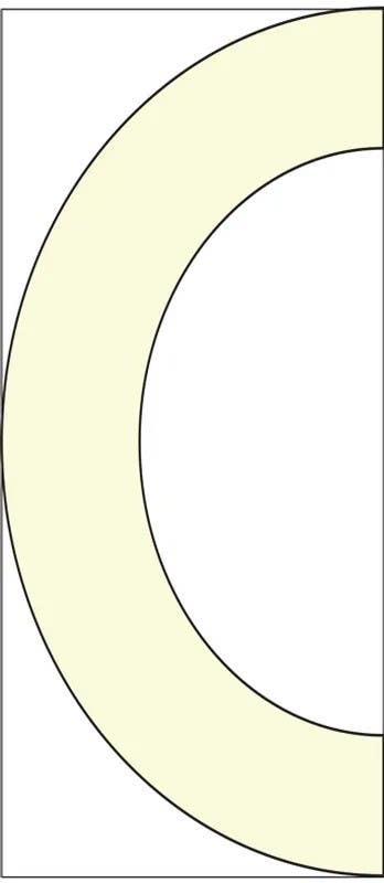 AccuformNMC LHR713 Glow Floor Shape, Semi-Circle, Lumi-Glow Flex, 4-1/4" H