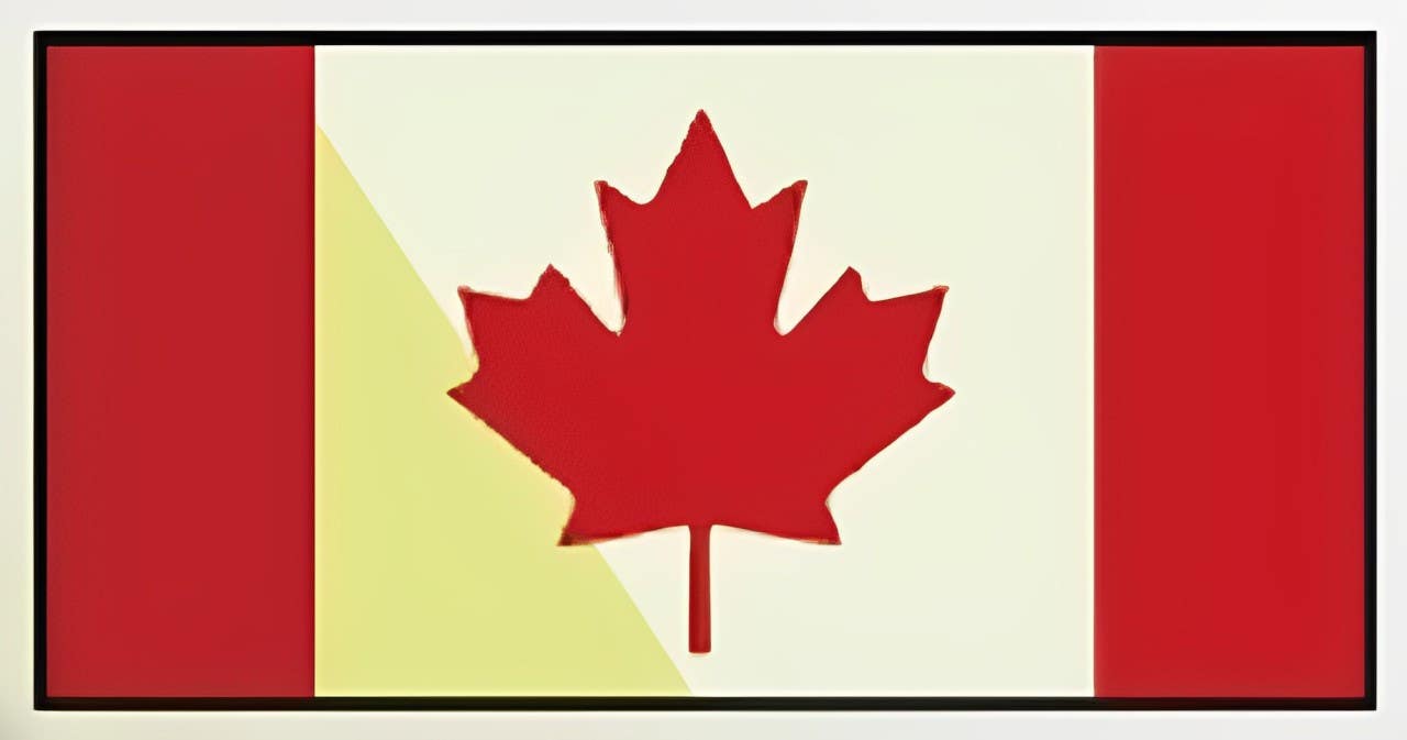 AccuformNMC LHR745 Lumi-Glow Flex Hard Hat Stickers, Canada, 1-1/2" H x 3" W, 5/Pk