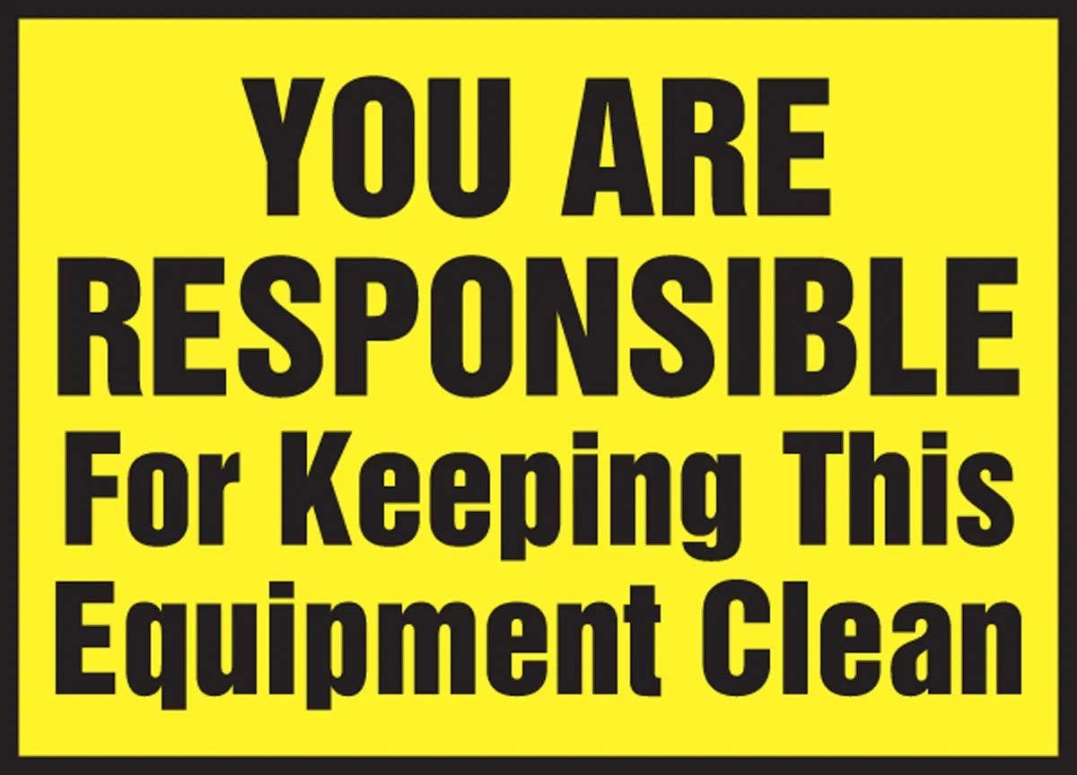 AccuformNMC LHSK510VSP Safety Label, You Are Responsible For Keeping..., Adhesive Vinyl, 3-1/2" H x 5" W, 5/Pk