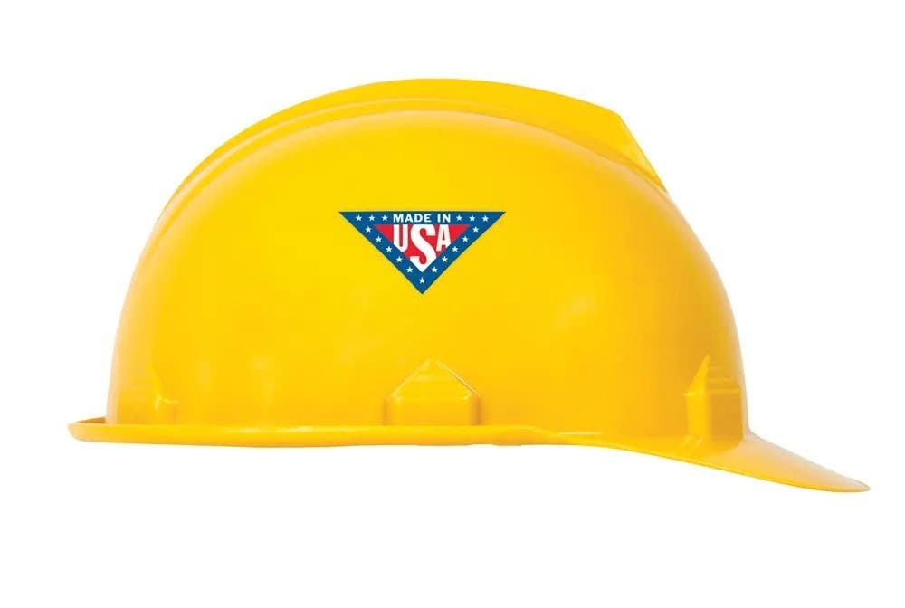 AccuformNMC LHTL096 Hard Hat Stickers, Made In USA, Adhesive Vinyl, 1-1/8" H x 2-1/4" W, 10/Pk