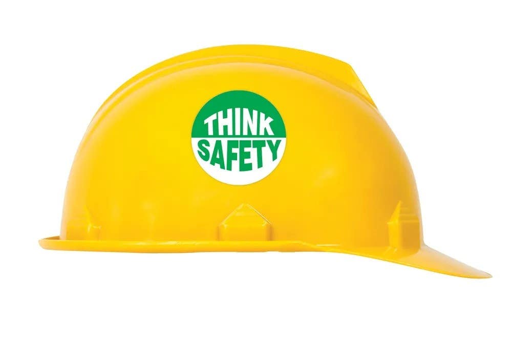 AccuformNMC LHTL196 Hard Hat Stickers, Think Safety, 2-1/4", 10/Pk