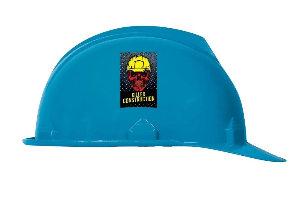 AccuformNMC LHTL204 Hard Hat Stickers, Killer Construction, Adhesive Vinyl, 2-1/4", 10/Pk