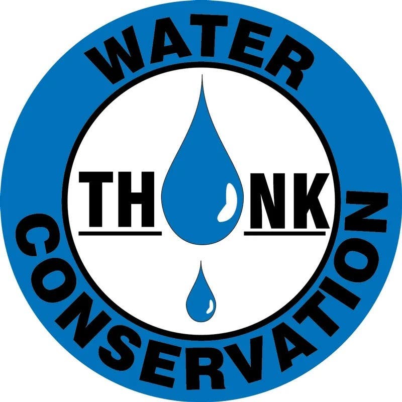 AccuformNMC LHTL330 Hard Hat Stickers, Think, Water Conservation, Adhesive Vinyl, 2-1/4", 10/Pk