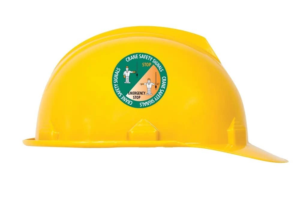 AccuformNMC LHTL349 Hard Hat Stickers, Crane Safety Signals, 2-1/4", 10/Pk