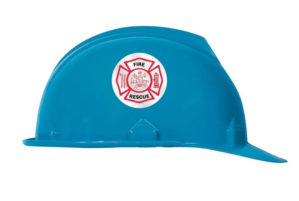 AccuformNMC LHTL600 Emergency Response Reflective Helmet Sticker, Fire Rescue, Reflective Sheet, 2-1/4"