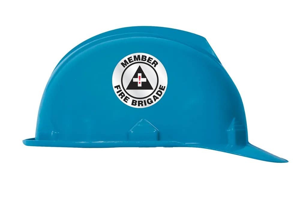 AccuformNMC LHTL602 Reflective Emergency Response Hard Hat Decal, Member Fire Brigade, Reflective Sheet, 2-1/4"