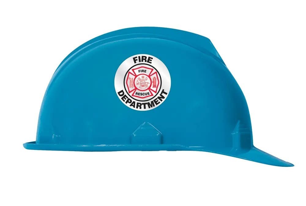 AccuformNMC LHTL623 Emergency Response Reflective Helmet Sticker, Fire Department, Reflective Sheet, 2-1/4"