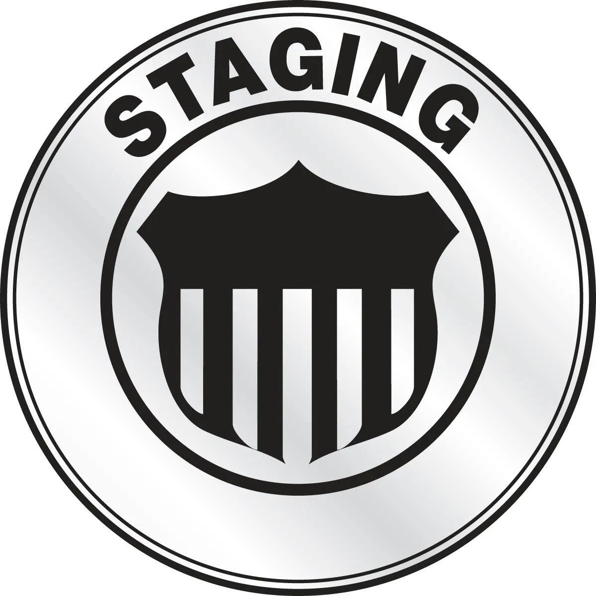 AccuformNMC LHTL630 Emergency Response Reflective Helmet Sticker, Staging, Reflective Sheet, 2-1/4"