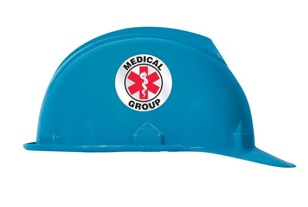 AccuformNMC LHTL628 Emergency Response Reflective Helmet Sticker, Medical Group, Reflective Sheet, 2-1/4"