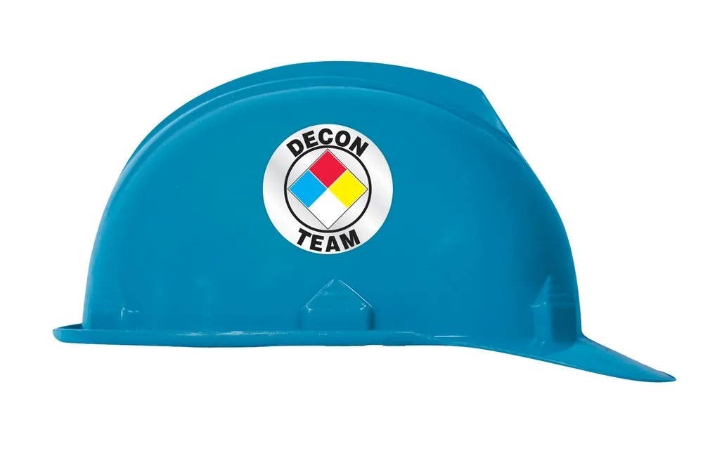 AccuformNMC LHTL642 Emergency Response Reflective Helmet Sticker, Decon Team, Reflective Sheet, 2-1/4"