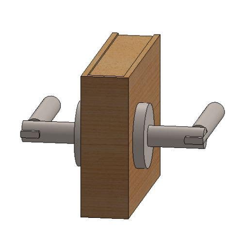 Linnea K66 Door Knobset, Knob-66 mm, Backset-2-3/8"