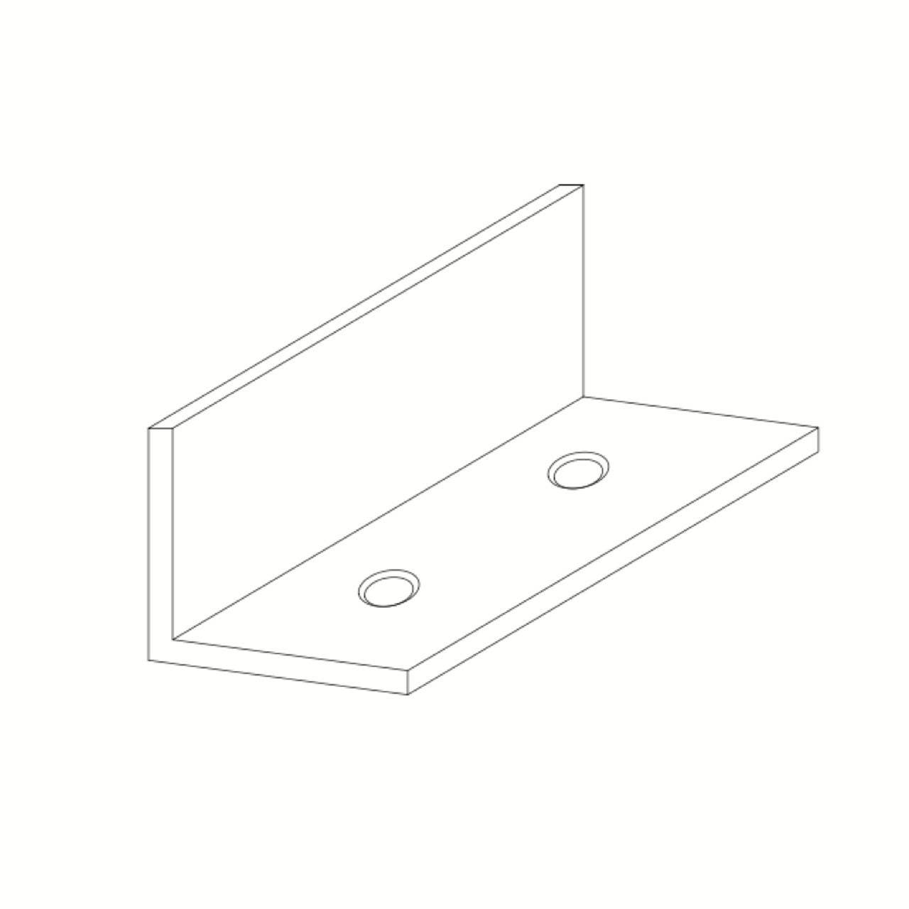 Delaney BD0004 Barn Door L Guide, Matte Black