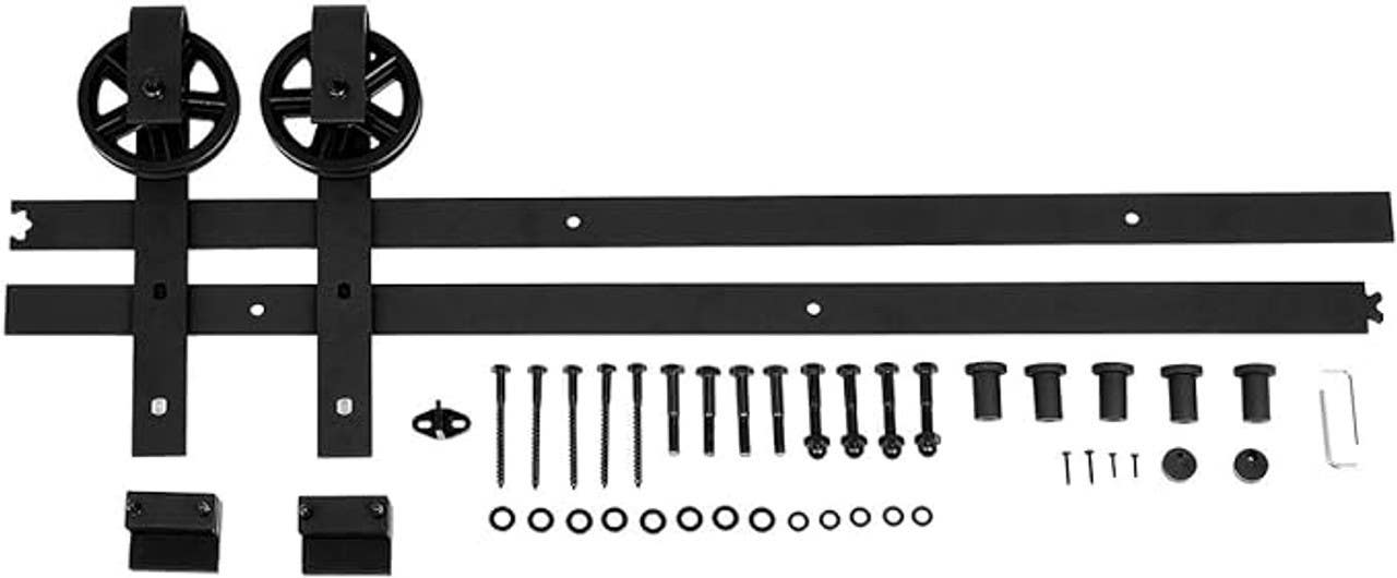 Delaney BD50 5000 Series Wagon Wheel Sliding Barn Door Split Track Hardware Kit