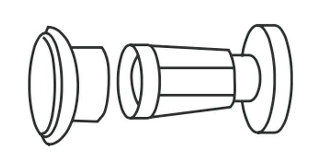 Delaney 50405 Shower Rod Flange, Finish - Bright Chrome