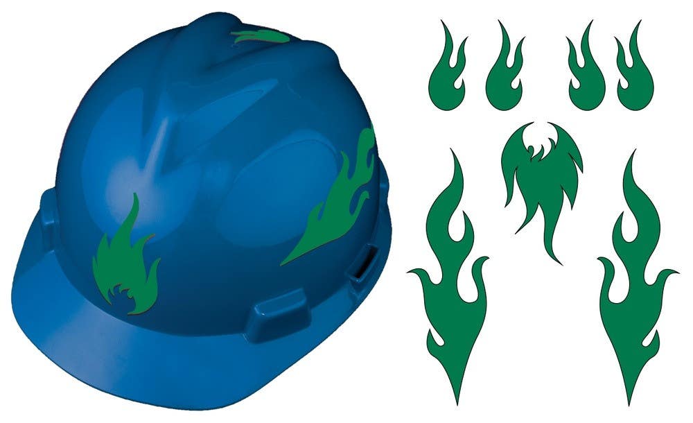 AccuformNMC LHTL663 Viz-Kit, Reflective Universal Hard Hat Visibility Kits, Flames