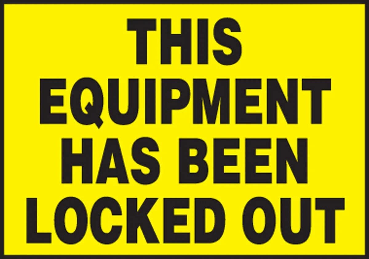 AccuformNMC LLKT435 Lockout /Tagout Safety Label, This Equipment Has Been Locked Out, Magnetic Vinyl, 3-1/2" H x 5" W