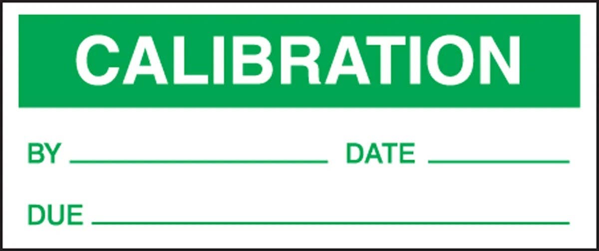 AccuformNMC LPC Production Control Label, Calibration, Adhesive Vinyl, 25/Pk