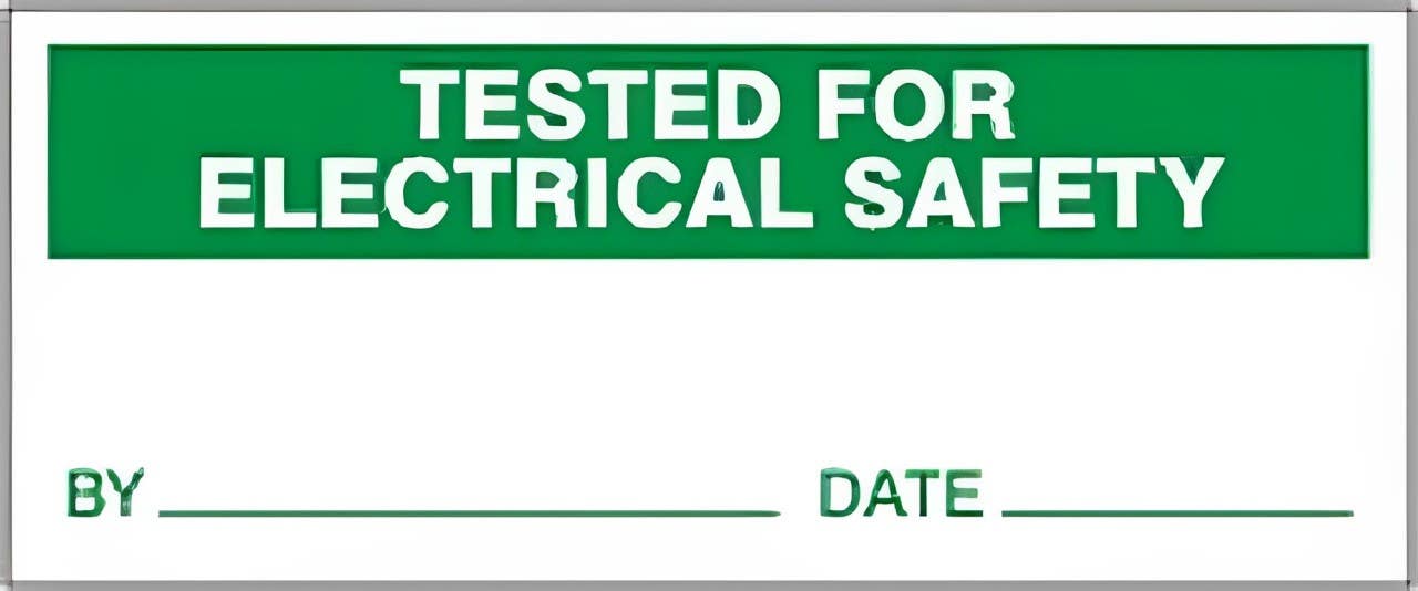 AccuformNMC LPC Production Control Label, Tested For Electrical Safety, Adhesive Vinyl, 25/Pk
