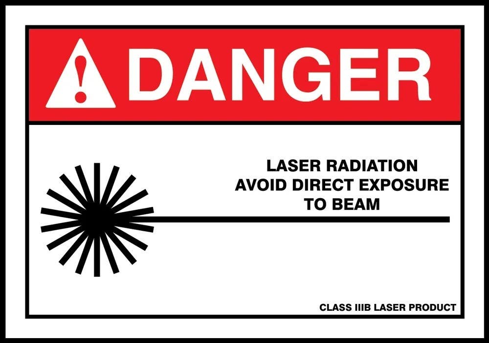 AccuformNMC LRAD012VSP ANSI Danger Safety Label, Laser Radiation, Avoid Direct…, Adhesive Vinyl, 3-1/2" H x 5" W, 5/Pk