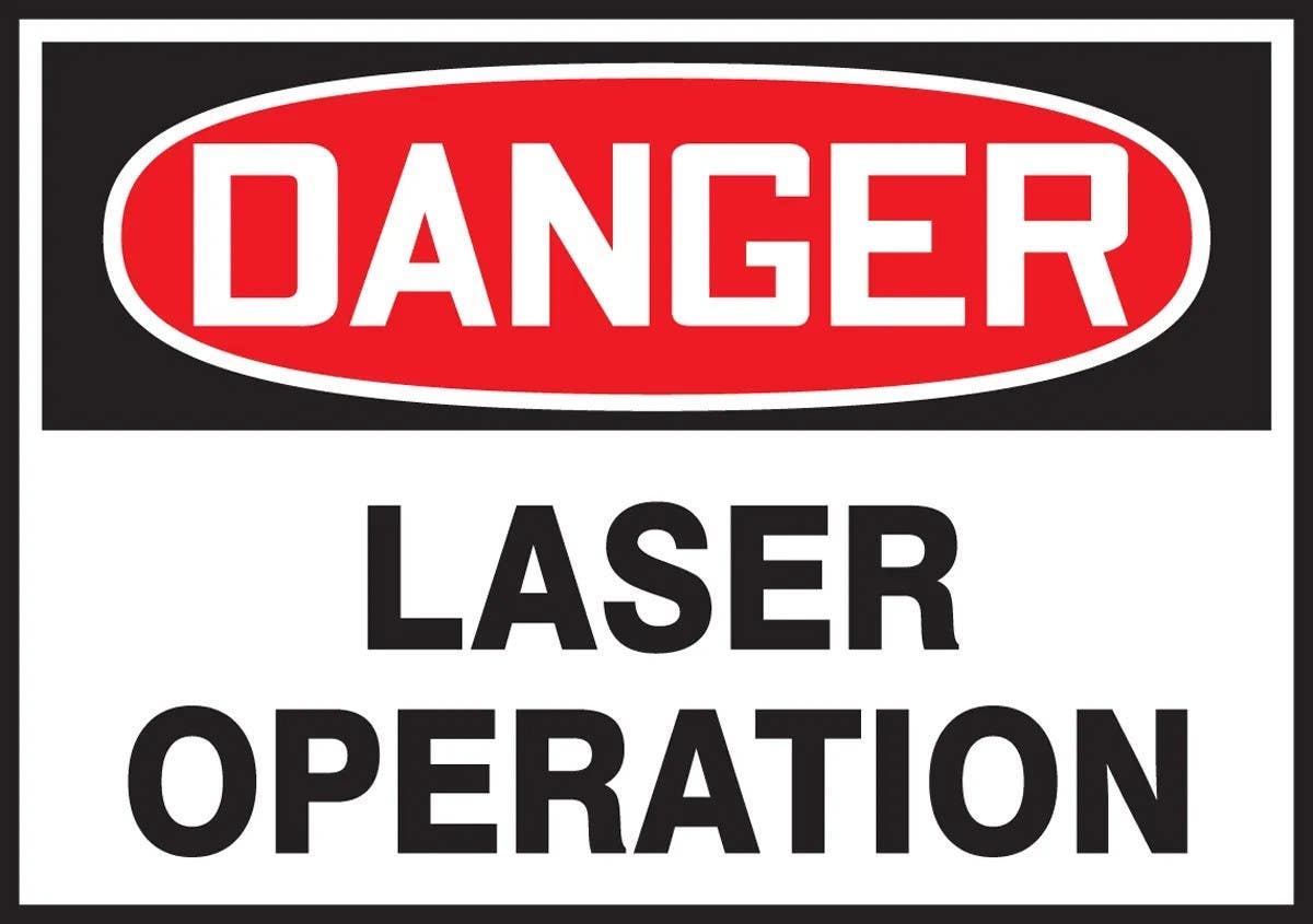 AccuformNMC LRAD261VSP OSHA Danger Safety Label, Laser Operation, Adhesive Vinyl, 3-1/2" H x 5" W, 5/Pk