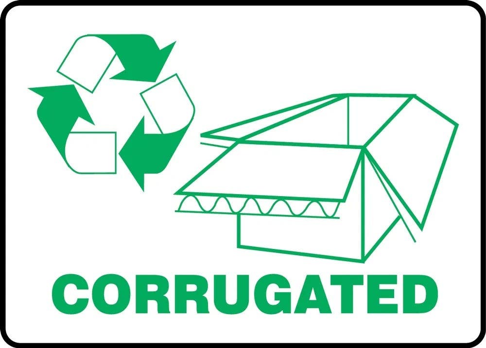 AccuformNMC LRCY502XVE Safety Label, Corrugated, Adhesive Dura Vinyl, 3-1/2" H  x 5" W