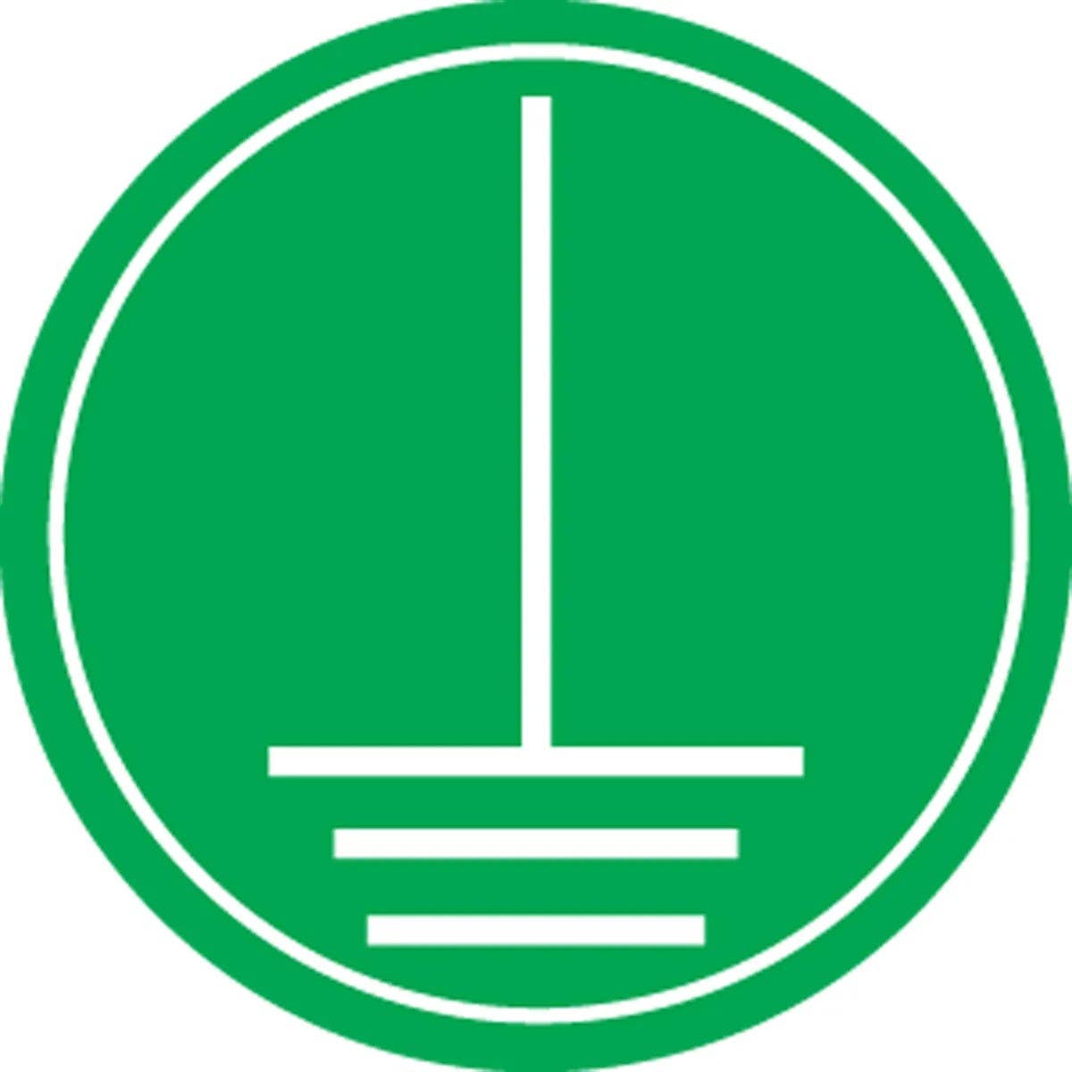 AccuformNMC LSCE1 IEC Electrical Ground Label, 500/Roll