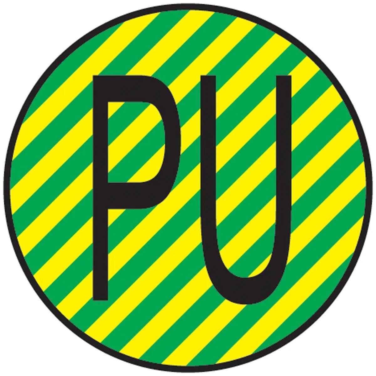 AccuformNMC LSCE122 IEC 60417 Electrical Symbols, Protective Conductor No Earth, Adhesive Poly, 1/2", 500/Roll