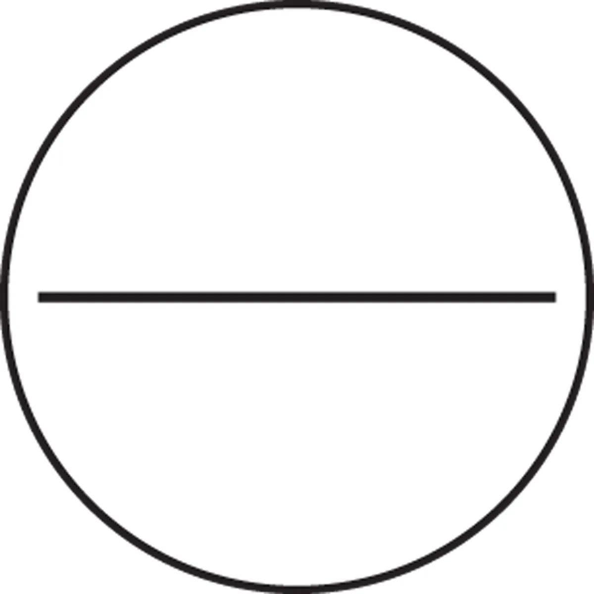 AccuformNMC LSCE136 IEC 60417 Electrical Symbols, Negative Current, Adhesive Poly, 1/2", 500/Roll