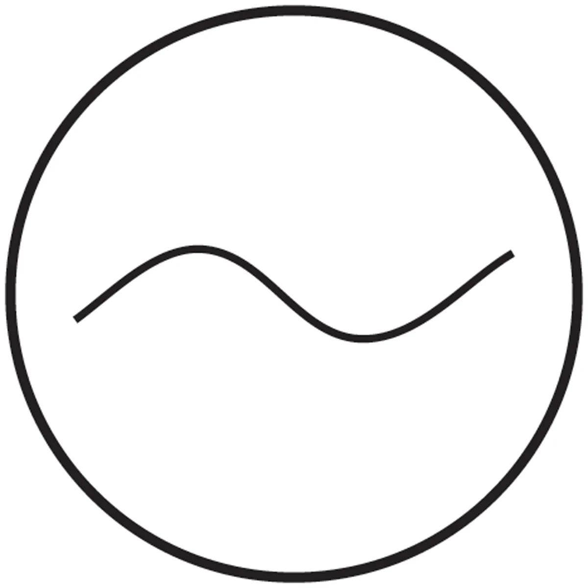 AccuformNMC LSCE146 IEC 60417 Electrical Symbols, Alternating Current, Adhesive Poly, 1/2", 500/Roll