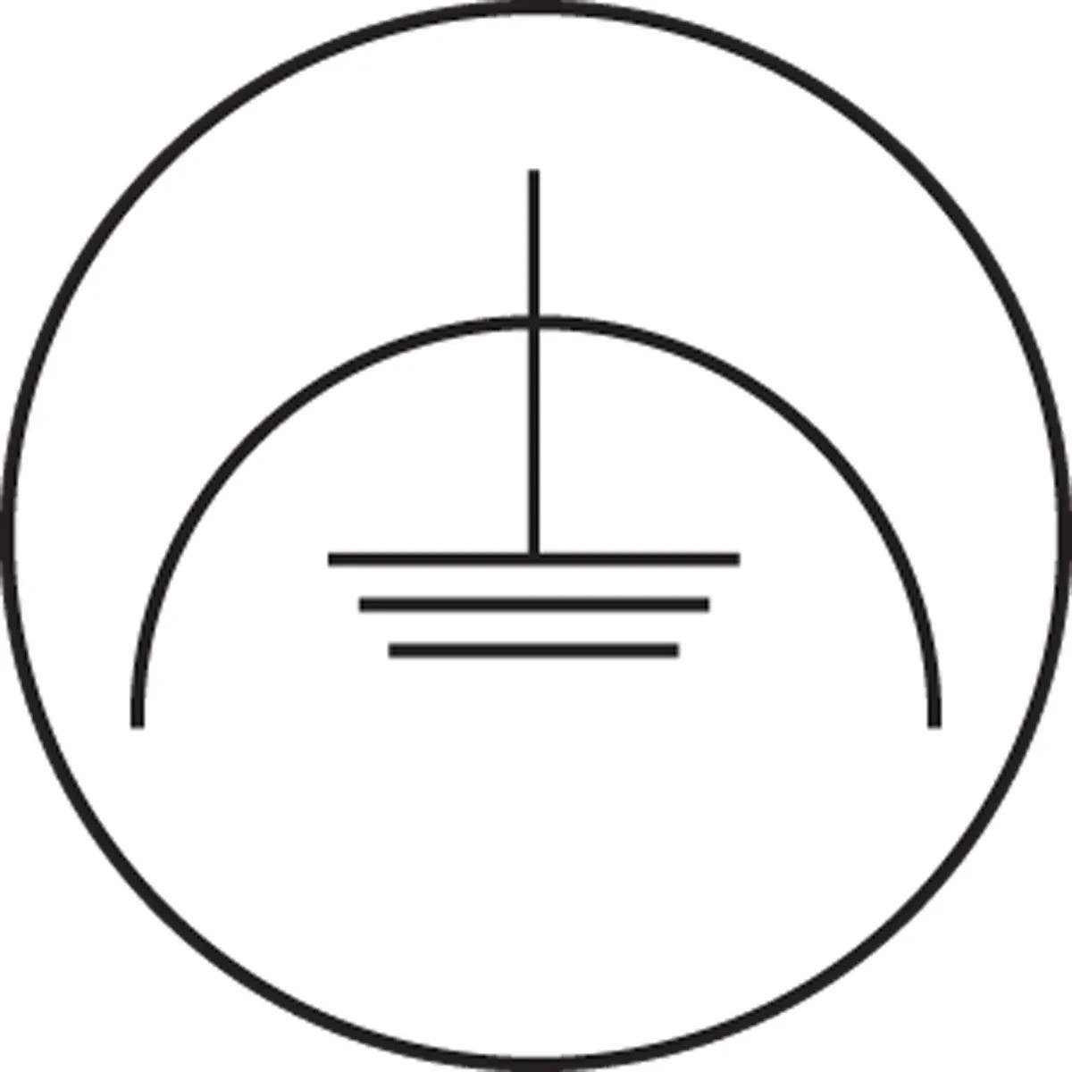 AccuformNMC LSCE150 IEC 60417 Electrical Symbols, Parasitic Current, Adhesive Poly, 1/2", 500/Roll