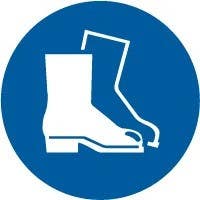 AccuformNMC LSGM2142 ISO Mandatory Safety Label, Wear Safety Footwear (2011), Adhesive Dura-Vinyl, 2", 10/Pk